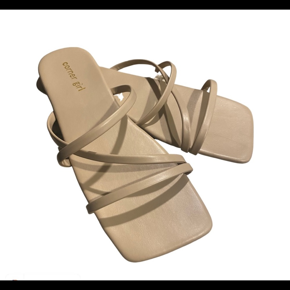 BRAND NEW square toe sandals!